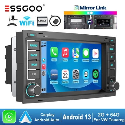 Android 13 2+64G Carplay Für VW Touareg T5 Multivan Autoradio GPS NAV RDS FM MIK - Bild 1 von 4