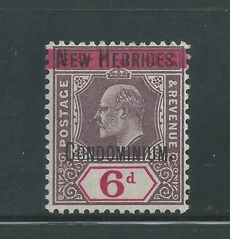New Hebrides Scott # 5 MLH Edward VII Overprinted Single Cover
