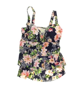 Top de baño tankini para mujer Swim Solutions de tres niveles - floral Julieta - talla 10 - Imagen 1 de 4