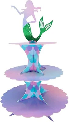 Sirena Cupcake Soporte Pastel Topper y Envoltorios Baby Shower Niñas Tema Fiesta Suministro Foto 1 de 4