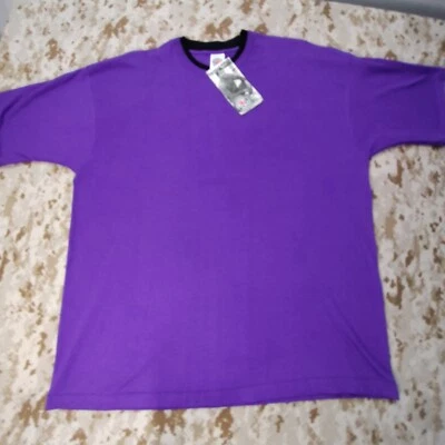 Camiseta en Blanco Munsingwear Años 90 De Colección Púrpura Negra Adulto Hombre XL Nueva Foto 1 de 4