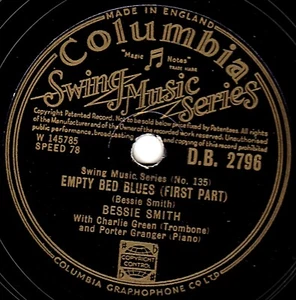 CLASSIC BESSIE SMITH 78 EMPTY BED BLUES (Parts 1 & 2) UK COLUMBIA D.B. 2796 E/E- - Picture 1 of 1