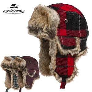 Sterkowski HOLZFÄLLER Harris Tweed Trapper Hut Ohrenklappe Uschanka Flieger Waldarbeiter - Bild 1 von 25