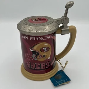 San Francisco 49ers Franklin Mint Sammler Krug Bier Stein mit Etikett  - Bild 1 von 8