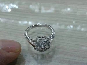 Ring Stern Zirkonia Mitte Vibra Silber 925 Verstellbar San Valentino - Picture 1 of 1