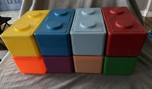 Vintage Chubs Baby Feuchttücher stapelbar leere Behälter 8er Set mehrfarbig - Bild 1 von 8
