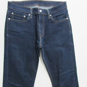Levi's 511 Jeans Mens Sz W32 L28 Slim Dark Blue Denim