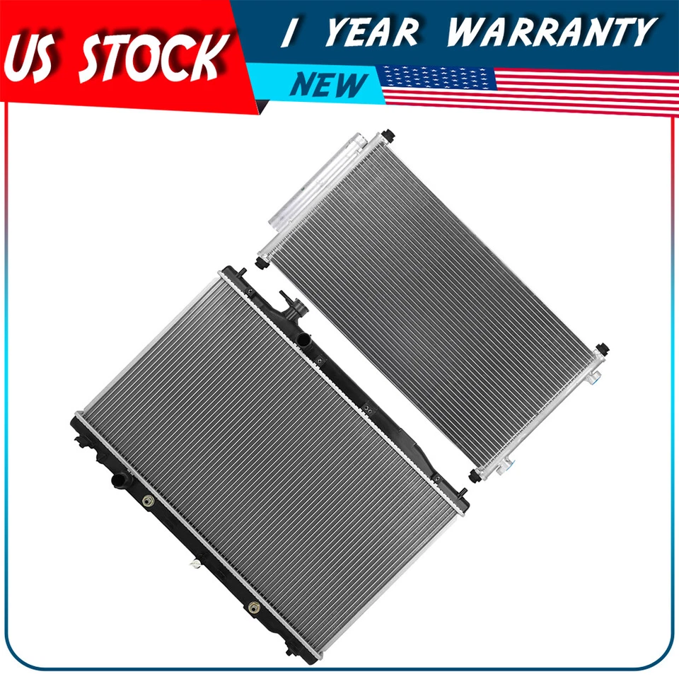 Radiator and AC Condenser Kit For 2010-2011 Honda CR-V Replacement - Image 1 of 4