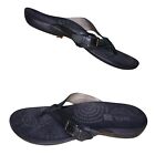 Weil Restore Thong Sandals Size 8 Restore Black Leather Flexor Zone Flip Flop