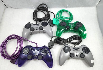 4 Dual Impact Controller GamePad Colors - PlayStation Green, Purple, Gray - Lot - Image 1 of 4