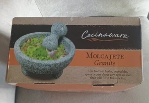 COCINAWARE 🔥Set Mortaio Granito Guacamole Ciotola Molcajete 8 Qualità Resistente 🔥 - Foto 1 di 5