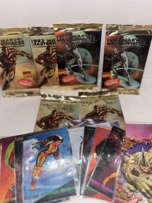 1993 SkyBox Marvel Masterpieces 6 Pacotes Selados - Mais Cartões Soltos do Homem de Ferro Hulk - Imagem 1 de 4