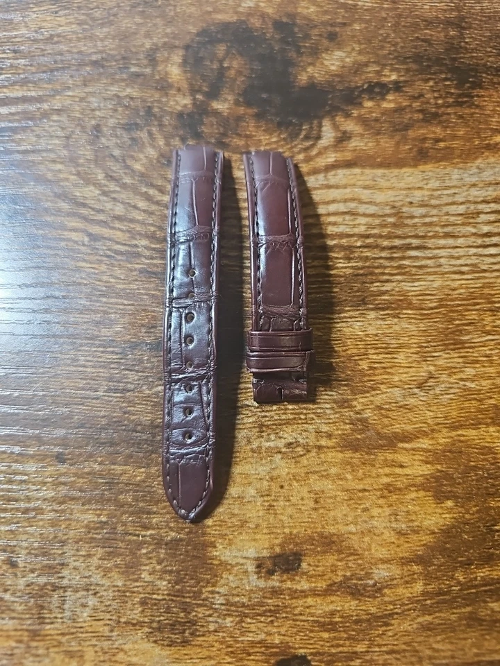 Cartier Watch 14.3/13.8mm OEM Chocolate Brown Alligator Leather Strap KD2GAM52 - Image 1 of 4