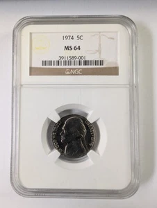 1974 Jefferson Nickel NGC MS64 - Picture 1 of 1