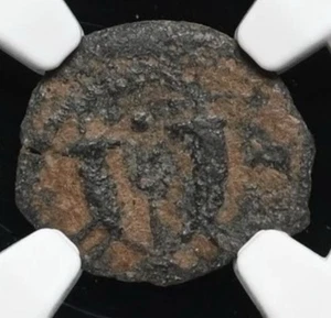 König Herodes der Große 40-4 v. Chr., Judäa AE Prutah Jesus Witwen Milbe Bibel Münze, NGC - Bild 1 von 5