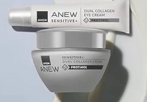 Anew Sensitive Soothe & Smooth Skincare Duo. 50ml Dual Collagen Cream & 15ml Eye - Picture 1 of 2