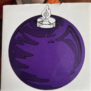 Mercury Purple Glass Sphere Candleholder With 2 Tea-light Candles - Picture 1 of 5
