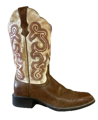 Botas de Vaquera Ariat Quickdraw 10015318 Mujer Talla 7 B Sandstorm Cuero Limpias Foto 1 de 4