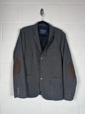 Blazer American Eagle Mezcla Lana M Pata de Gallo Parche en el Codo Old Money Academia Foto 1 de 4