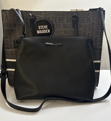 NUEVO Bolso de Mano Steve Madden Para Mujer Grande Estampado Blivia Logo con Bolsa Nuevo con Etiquetas $118 Foto 1 de 4