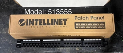 INTELLINET MODEL 513555 24-PORT CAT5E PATCH PANEL - Image 1 of 2