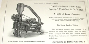 DE COLECCIÓN 1913 ESTUCHE - ¡CATÁLOGO ROBERTS ALFALFA MILLS! J I CASE TRILLADORA CO! JI - Imagen 1 de 22