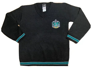 Harry Potter Charades Slytherin Patch Sweater NEW Sweatshirt Small V-Neck - Picture 1 of 9