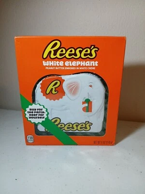 Rare Reese's White Elephant Gag Gift Peanut Butter Enrobed In White Crème 6oz  - Image 1 of 4