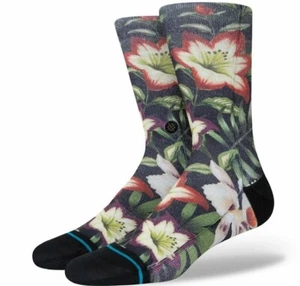 Stance Variegate Kids Crew Height Casual Socks Floral Size Large Y 3-5.5 NWT - Picture 1 of 3