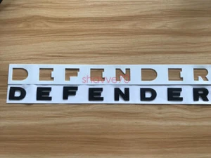 1PCS DEFENDER COUNTY 110 Gloss Black HOOD BADGE LETTERING LETTERS FIT LAND ROVER - Picture 1 of 7