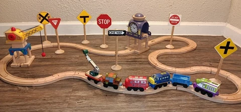 Chuggington TOMY Wooden Railway, Brio, Extra Wooden Rails, Mixed Lot Cover