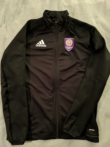 Orlando City Jacket Adidas Climalite Youth Large MLS Soccer Cover