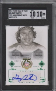 2014 Panini Hall of Fame GARY CARTER Mets Expos Green HOF 9/10 SGC 10 / AUTO 10 - Picture 1 of 2