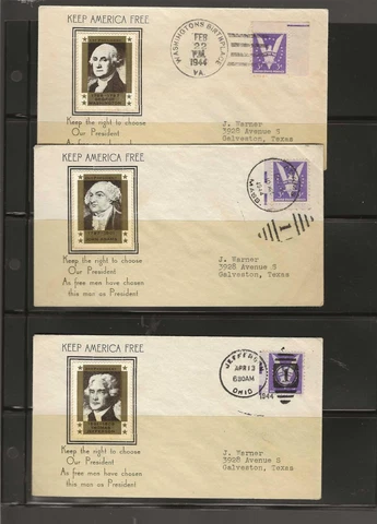 27 Event Covers with US Presidents postmarked in towns with same name as them Cover