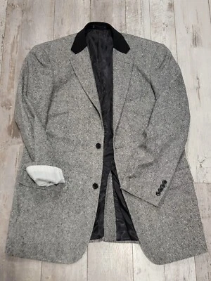 Blazer 40L Para Hombre Paul Fredrick Gris Estático Tejido Italiano Lana 2 Culos Abrigo Deportivo Foto 1 de 4