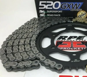 2006-20 Yamaha R6 RK XRE 520 XW-Ring Racing Gold or Silver Chain & Sprockets Kit - Picture 1 of 14