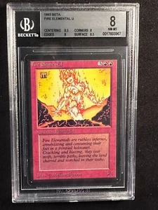 MTG Magic The Gathering - Fire Elemental - Beta 1993 - BGS 8 NM/MT - Picture 1 of 2