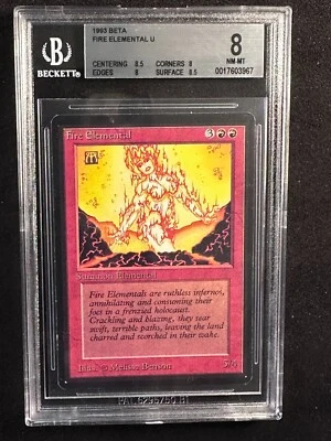 MTG Magic The Gathering - Fire Elemental - Beta 1993 - BGS 8 NM/MT - Image 1 of 2