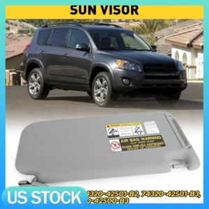 Sun Visor LEFT Driver GRAY for 2006 2007 2008 2009 2010 2011 2012 Toyota RAV4 - Picture 1 of 10