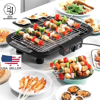 2 in 1 Smokeless Electric Grill & KOREAN Barbecue Portable Indoor Outdoor BBQ - Image 1 of 4