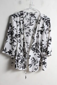 Top donna George con stampa floreale bianco - taglia 10 (K73) - Foto 1 di 4