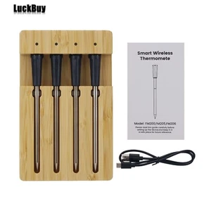 Four-Probe Wireless Meat Thermometer Food Therm Probe for Oven BBQ Steak Turkey - Picture 1 of 8