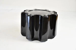 Vision Warrior 375 8 Lug Tall Gloss Black Center Cap Hub Cap C375GB-8DOC 7" - Picture 1 of 6