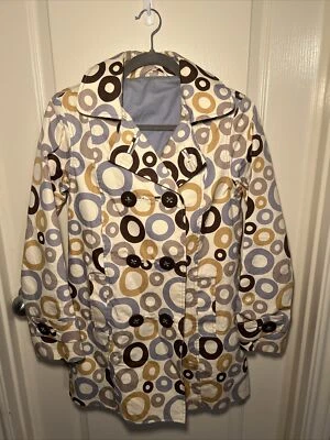 Boden Women’s Hooded Rain Coat Circles Size US6 UK10 Foto 1 de 4