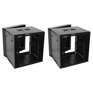 AEONS 12U Double Section Hinged Swing Out 19-Inch Wall Mount Server Cabinet 2-Pa - Picture 1 of 8