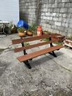 Vintage Cast Iron Park Bench Mather Smith Very Heavy