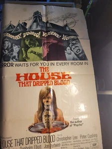 1971 House That Dripped Blood Horror Original Filmplakat 27x41 - Bild 1 von 17