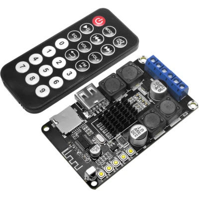 Bluetooth USB TF Card Digital Audio Power Amplifier Board 2x50W Stereo AMP 12V - image 1 of 4