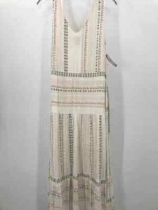 Pre-Owned Tribal Femme White Size Medium Maxi Sleeveless Dress - Picture 1 of 3
