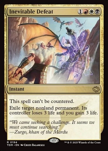 MTG - INEVITABLE DEFEAT - Tarkir Dragonstorm (R) - Image 1 of 1